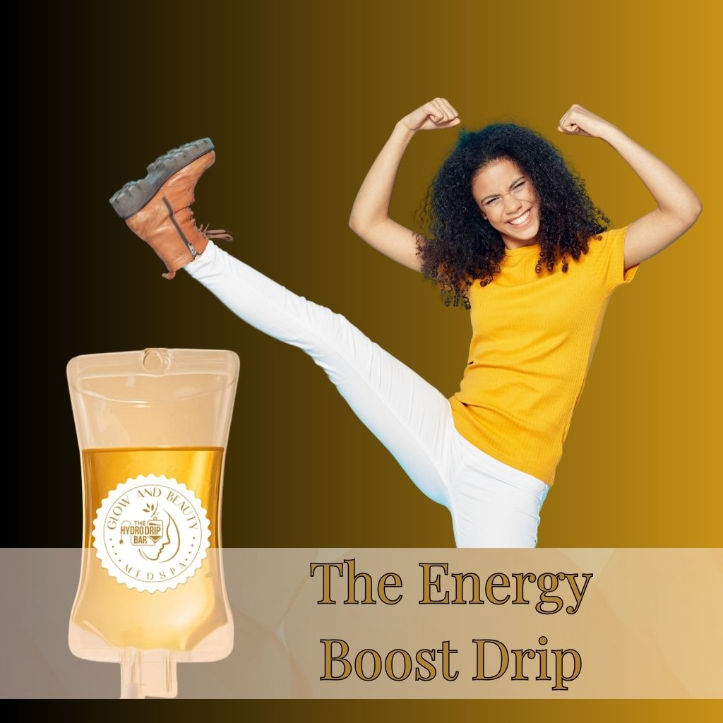Energy boost IV drip with B complex vitamins for fatigue relief and mental clarity