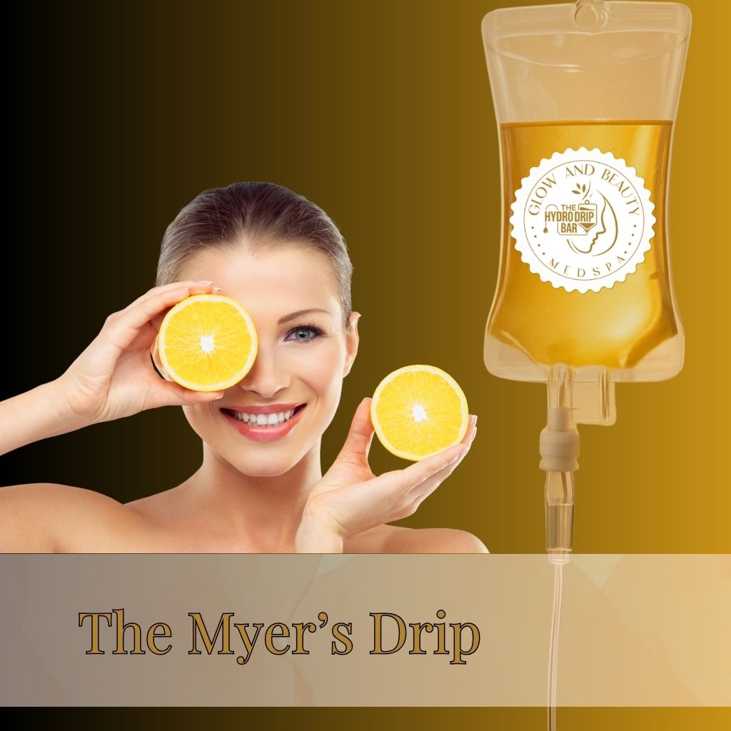 Myer’s cocktail IV drip with magnesium calcium and B vitamins for energy and immune support